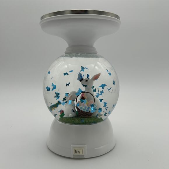 Bath & Body Works New Bunny Lighted Water Globe Candle Holder Easter Spring 2021 - Picture 3 of 6